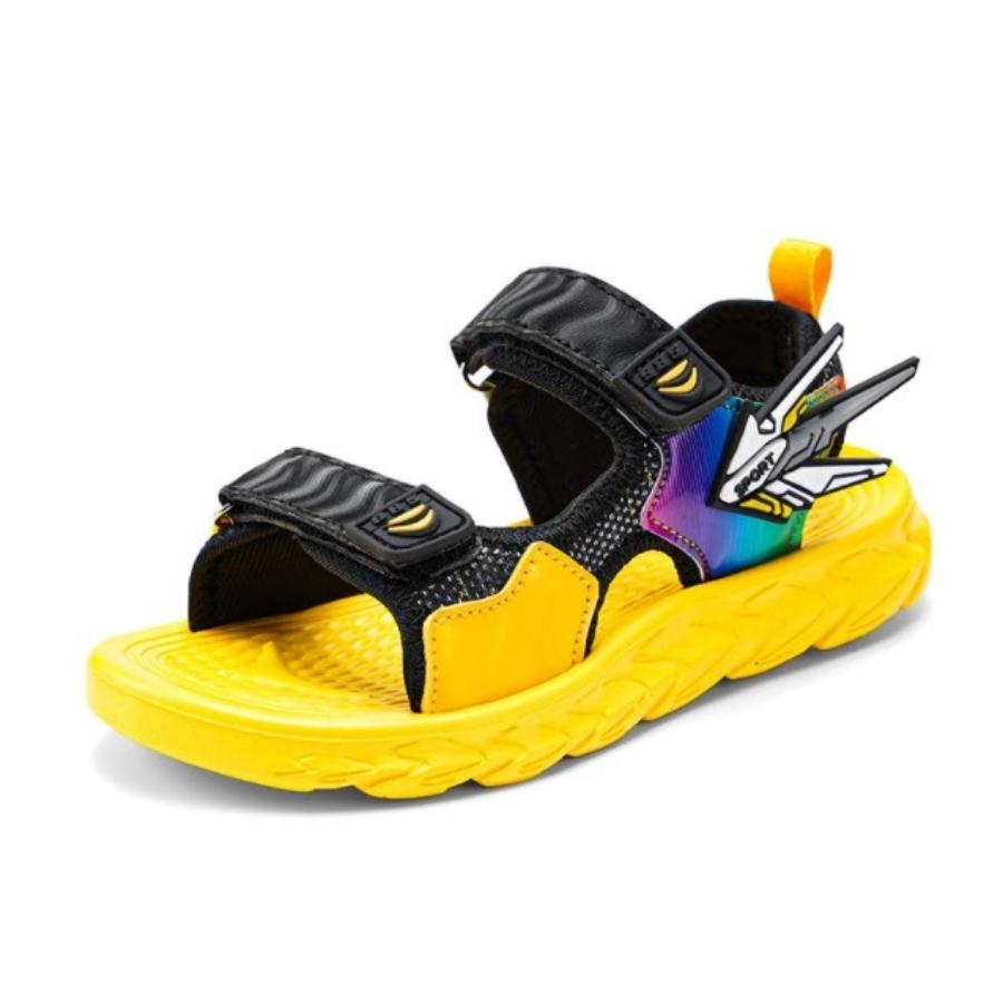 Sandal bé trai Robot chiến binh màu vàng năng động và cá tính cho trẻ em 4 - 12 tuổi đế siêu nhẹ chống trơn cao cấp ST62