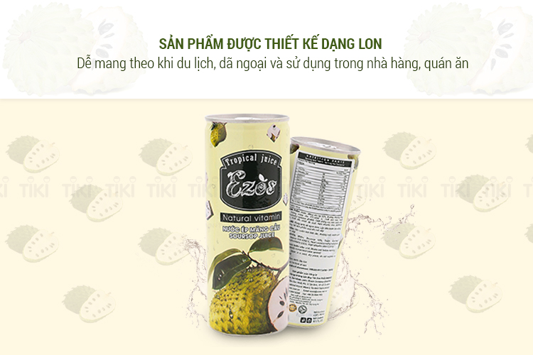 Nước Ép Mãng Cầu Ezos Sasco (240ml/Lon)