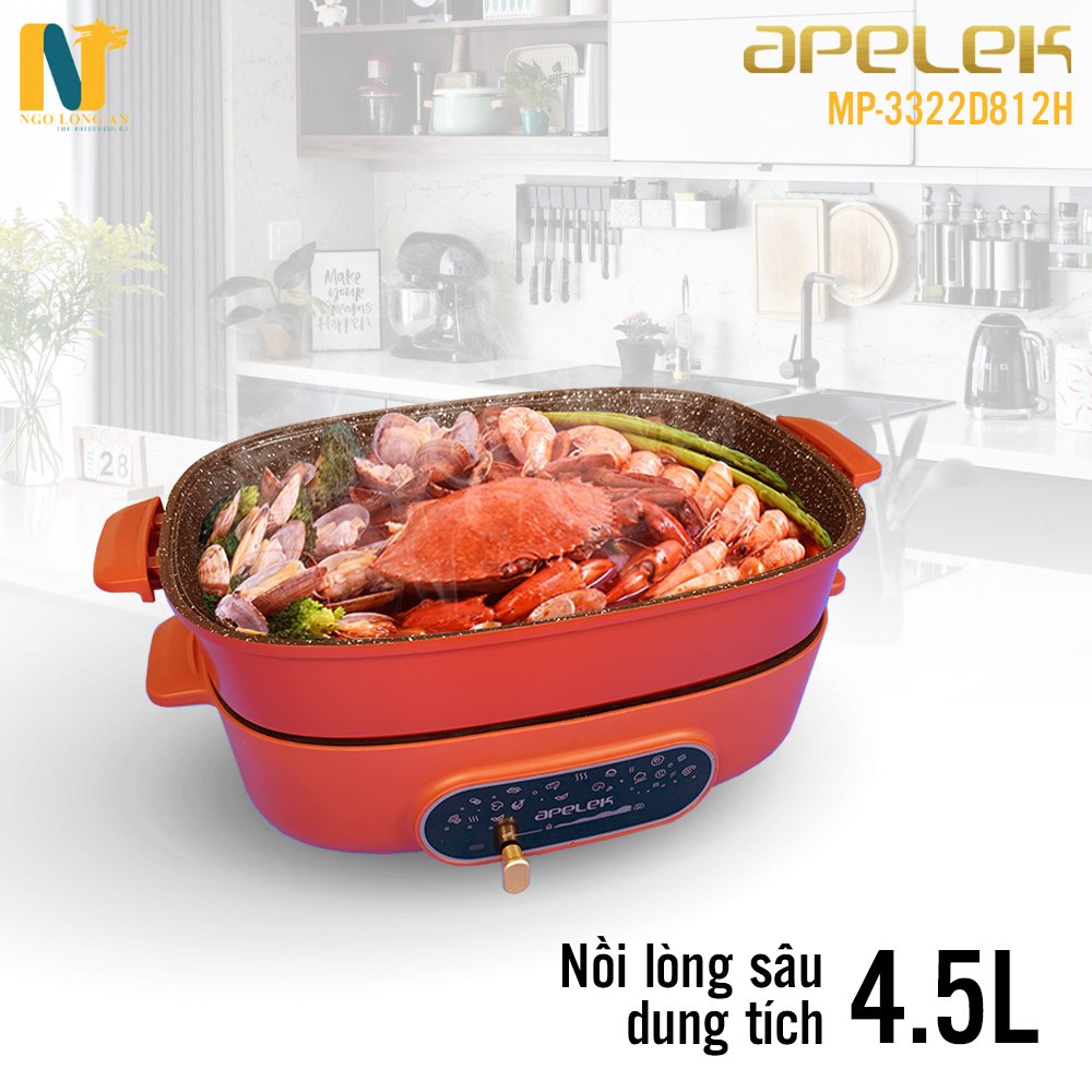 nồi lẩu điện apelek 4.5 lít