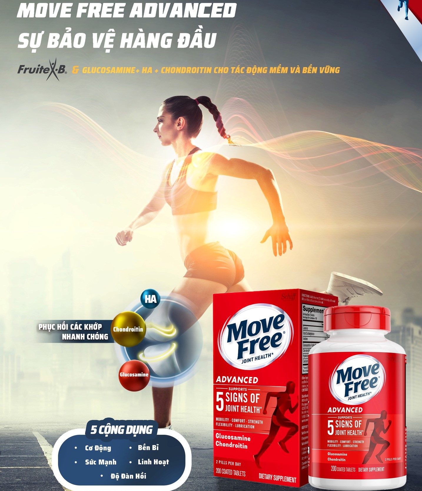 trị đau nhức xương khớp Schiff Move Free Mỹ