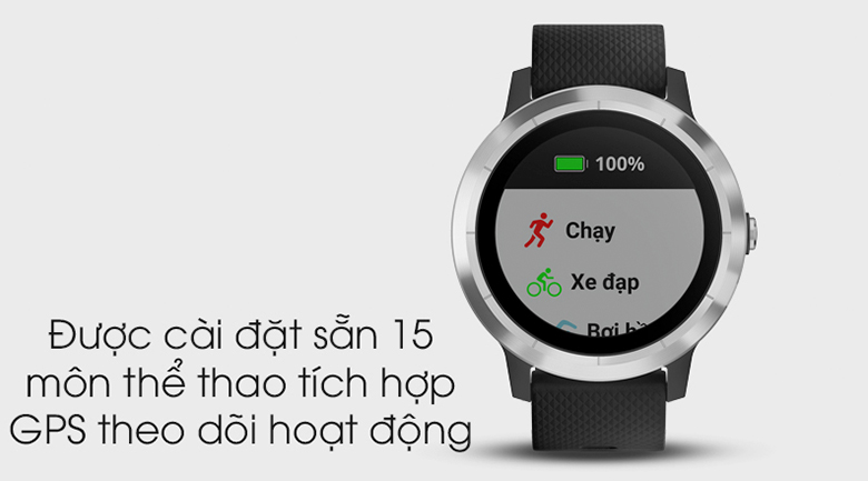 Đồng Hồ Thông Minh Garmin Vivoactive 3 Music (010-01985-25)- Hàng Chính Hãng
