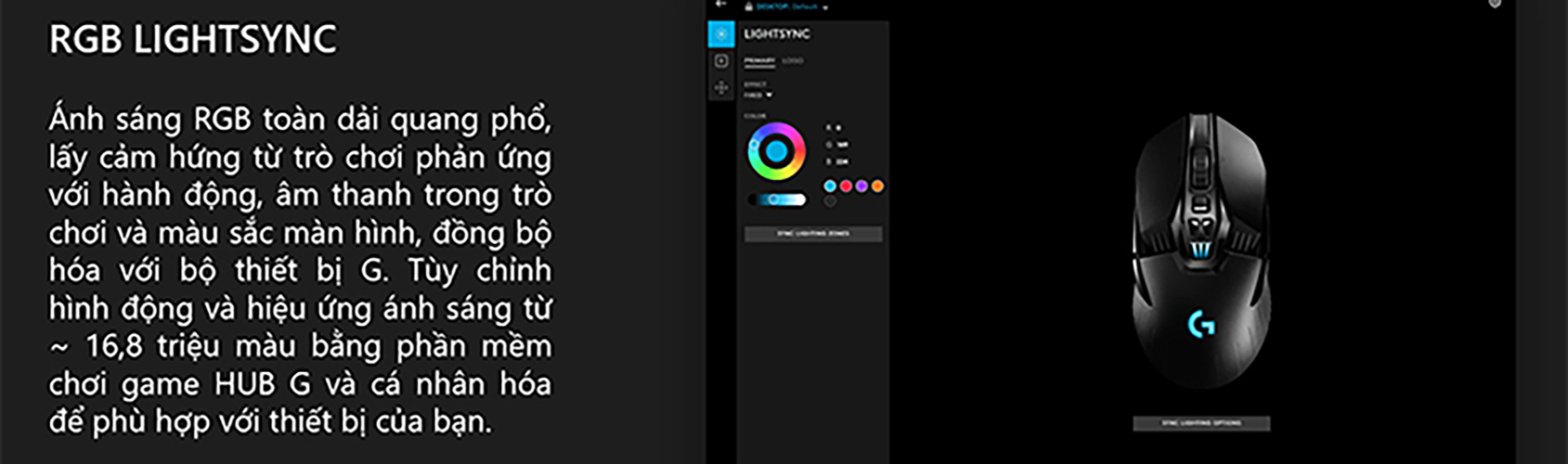 Chuột game không dây Lightspeed RGB Logitech G903 - Cảm biến Hero 25k, pin sạc 140h+, thiết kế thuận cả 2 tay, pin 180h, PC/Mac - Hàng chính hãng