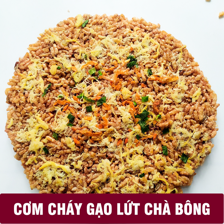 combo 3 gói cơm cháy gạo lứt chà bông - rong biển món ăn vặt ăn kiêng ngon 3