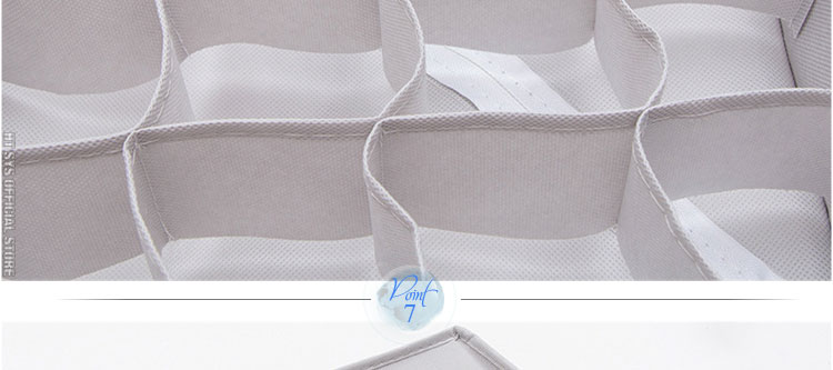 Combo 3 hộp vải đựng bảo quản đồ lót HT SYS-khay đựng quần áo tất vớ bằng vải không dệt tiết kiệm diện tích 6, 7, 20 ngăn - Hàng Chính Hãng