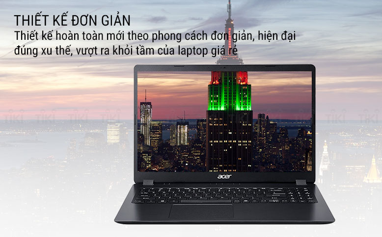 Laptop Acer Aspire 3 A315-54-52HT NX.HM2SV.002 (Core i5-10210U/ 4GB DDR4 2133MHz Onboard/ 256GB SSD M.2 PCIE/ 15.6 FHD/ Win10) - Hàng Chính Hãng