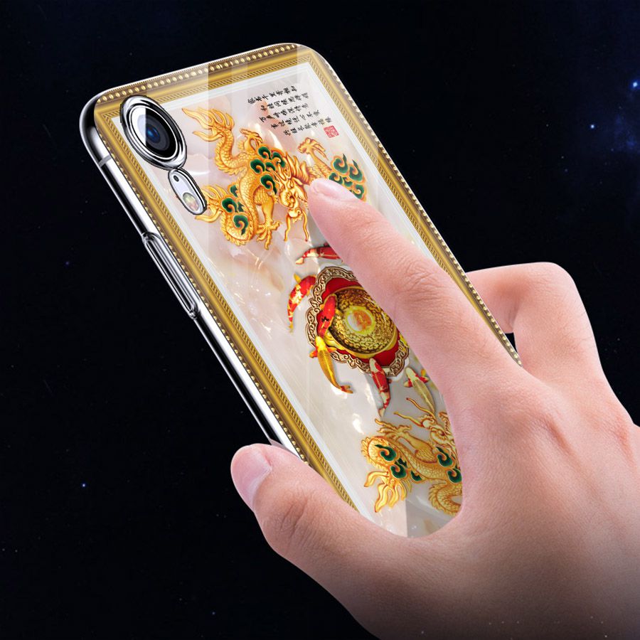 Ốp điện thoại kính cường lực cho máy iPhone XS MAX - cá chép MS CACHEP006
