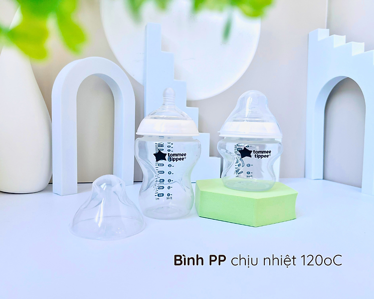 Bình Sữa Ty Siêu Mềm Tự nhiên Tommee Tippee Natural Start 150ml, Núm Ty Của Bình 0-3 tháng