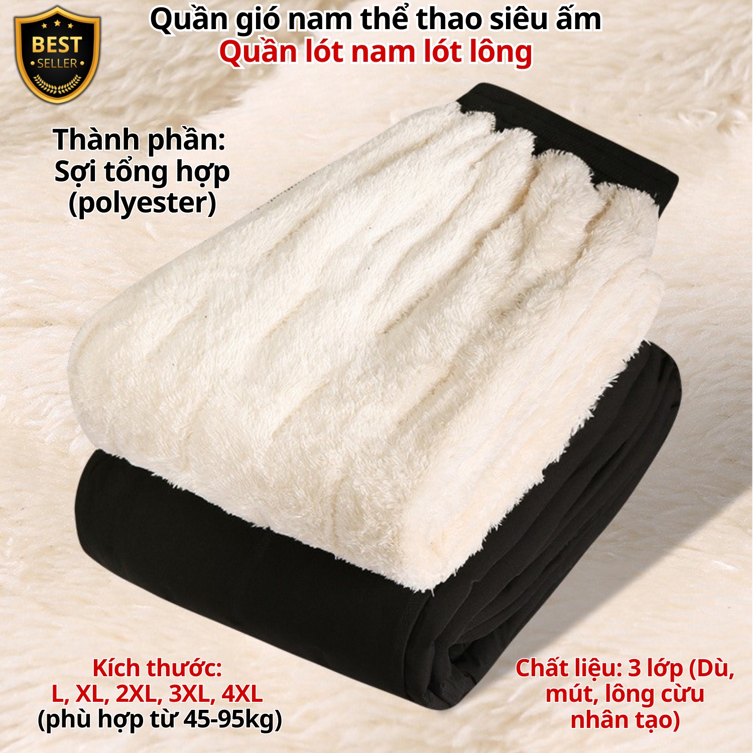 Quần gió lót lông QD2 ấm áp thời trang cho nam, Quần nỉ jogger lót lông QD1 sang trọng và dày dặn D Danido