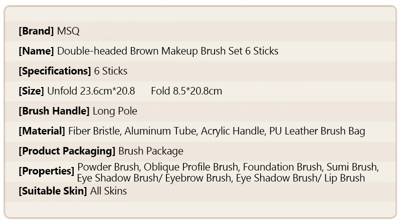 Bộ Cọ Trang Điểm Charm Silk (MSQ) (6 Cây)