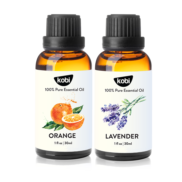 Combo Tinh Dầu Oải Hương Kobi (10ml) + Tinh Dầu Cam Ngọt Kobi (10ml) - Tinh Dầu Thiên Nhiên Nguyên Chất, Tinh Dầu Xông Phòng, Dùng Với Máy Xông Tinh Dầu Giúp Khử Mùi, Thơm Phòng Hiệu Quả