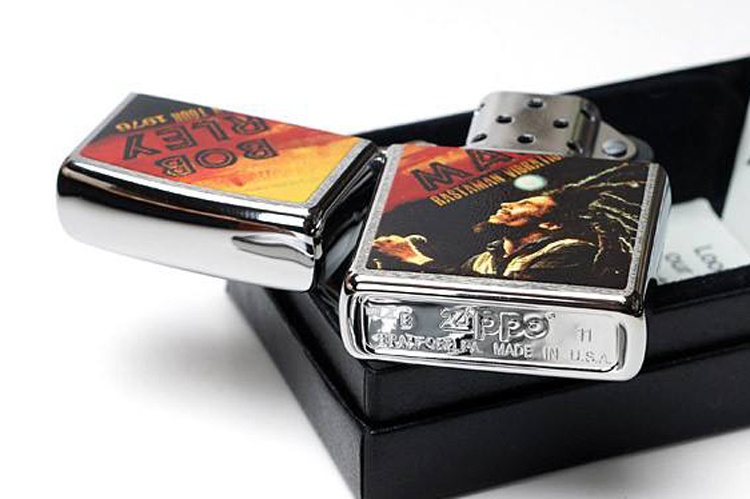 Bật Lửa Zippo 24992 Bob Marley Rastaman 76 Tour Brushed Chrome