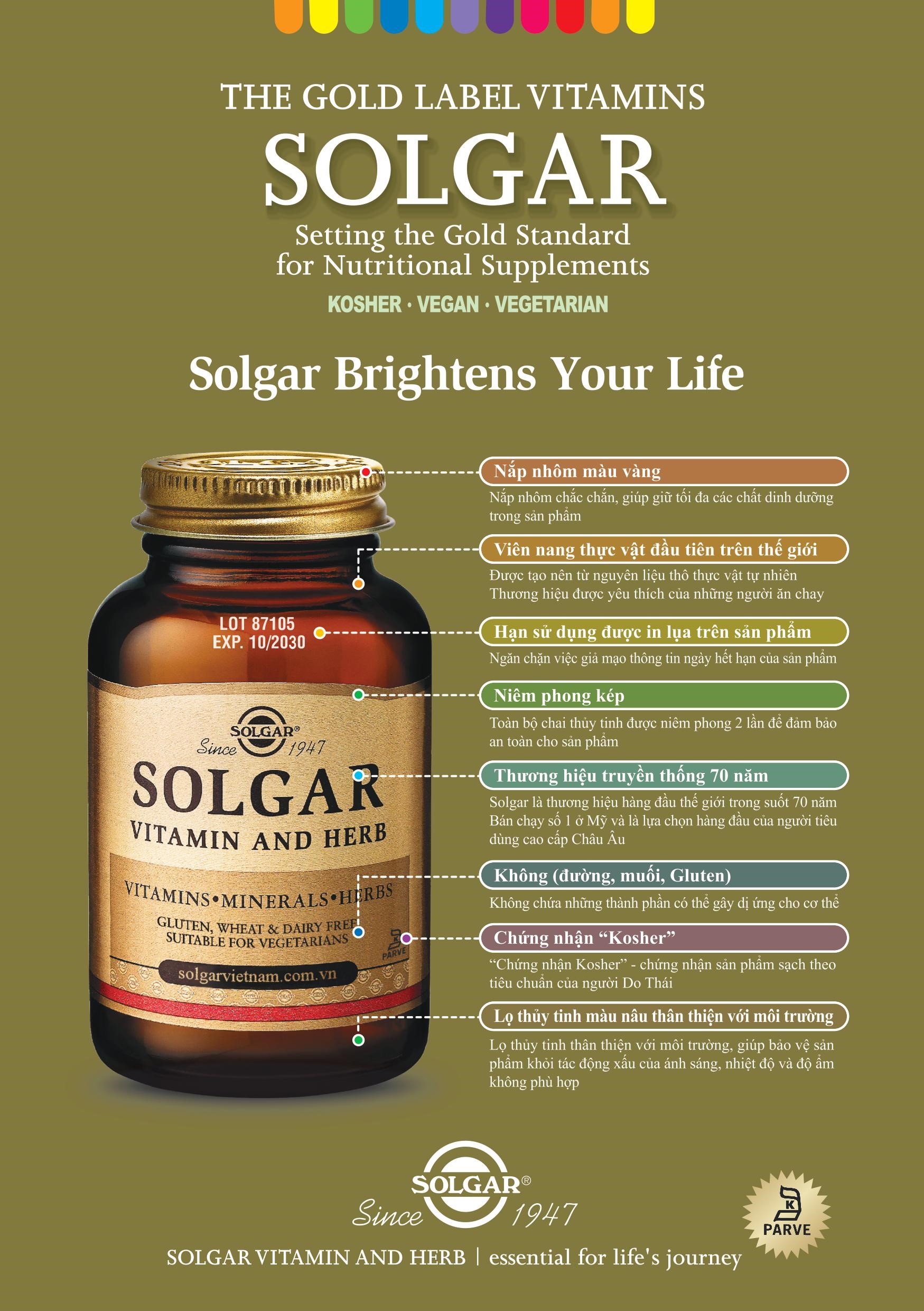 NHẬP KHẨU USA CHÍNH HÃNG - Viên uống điều hòa nội tiết tố nữ, nuôi dưỡng da Solgar Dầu Anh Thảo Evening Primrose Oil 1300 mg 