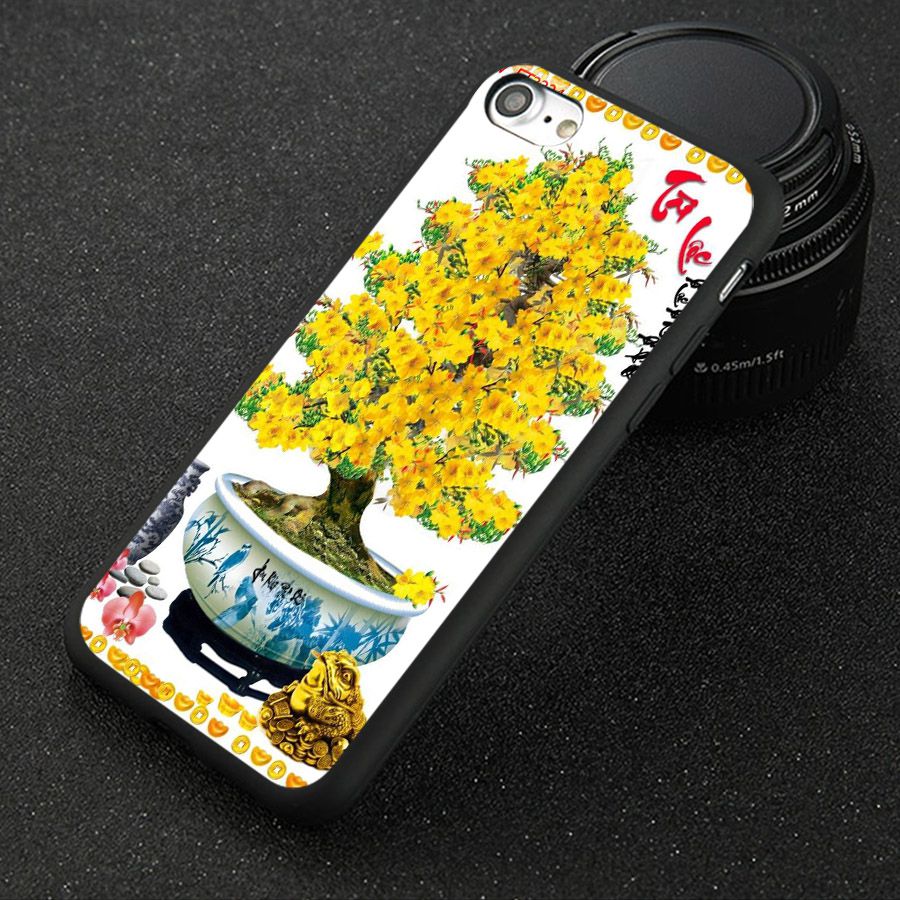 Ốp điện thoại dành cho máy iPhone 5/5s/se - Tranh Mai Đào MS MDAO029