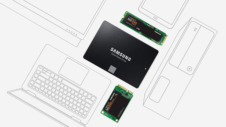 Ổ Cứng SSD Samsung 860 Evo MZ-76E2T0BW 2TB Sata III 2.5 inch - Hàng Nhập Khẩu