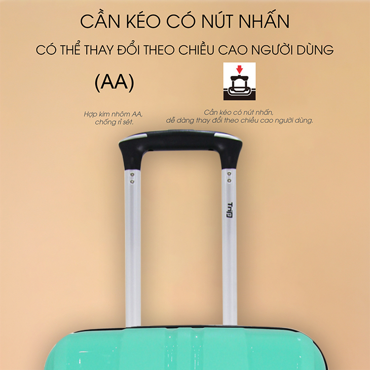 Vali Nhựa Dẻo TRIP PP103 - Xanh Ngọc