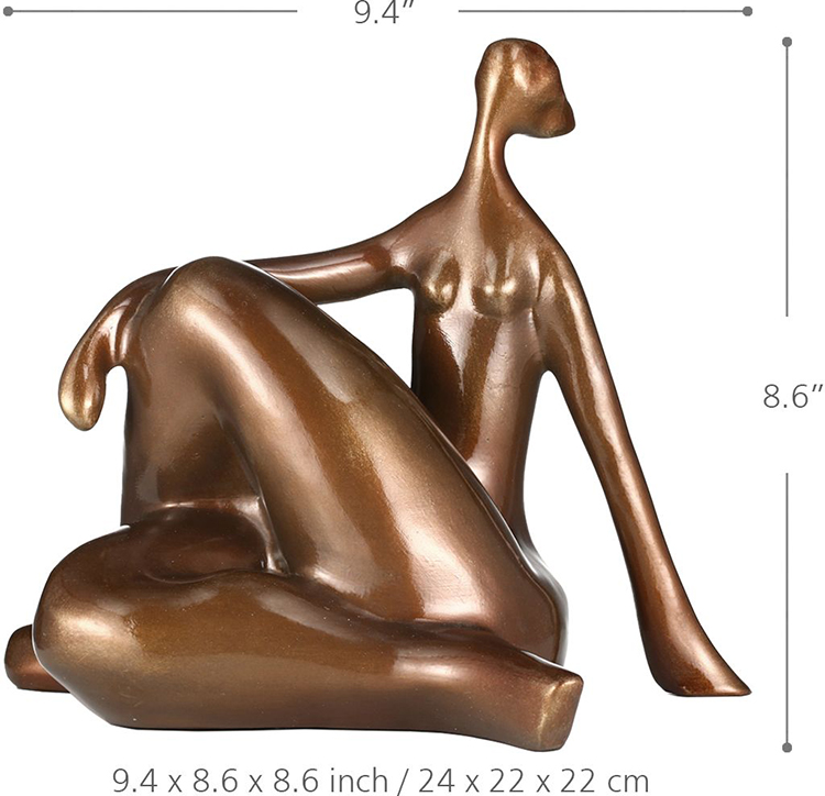Plump Woman- Yoga Hunker Tomfeel Resin Sculpture Home Decoration Original Design Yoga