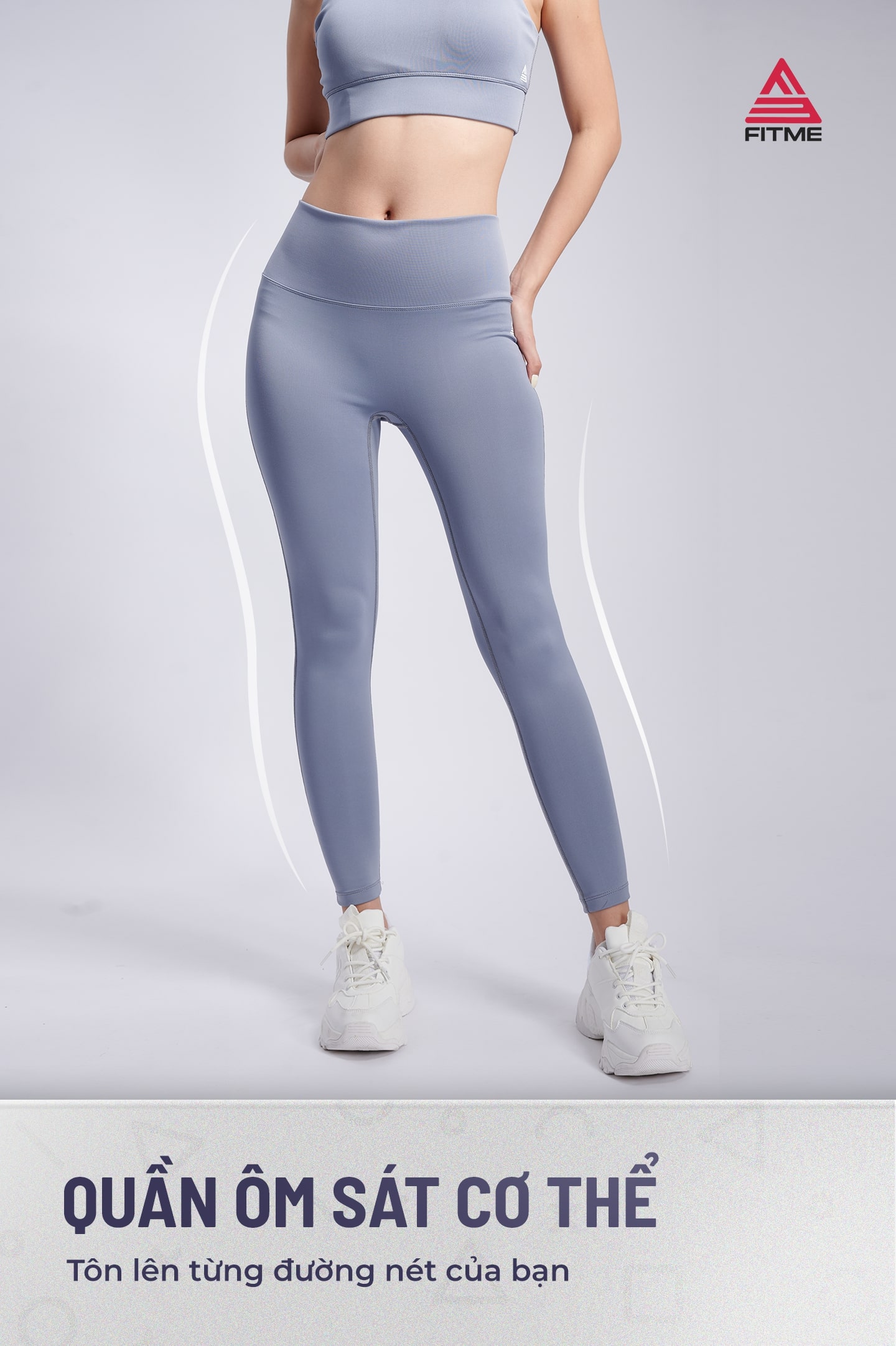 Quần legging nữ Fitme Zeta nâng mông cao cấp chất liệu dày dặn cạp cao chuyên tập gym và tập yoga