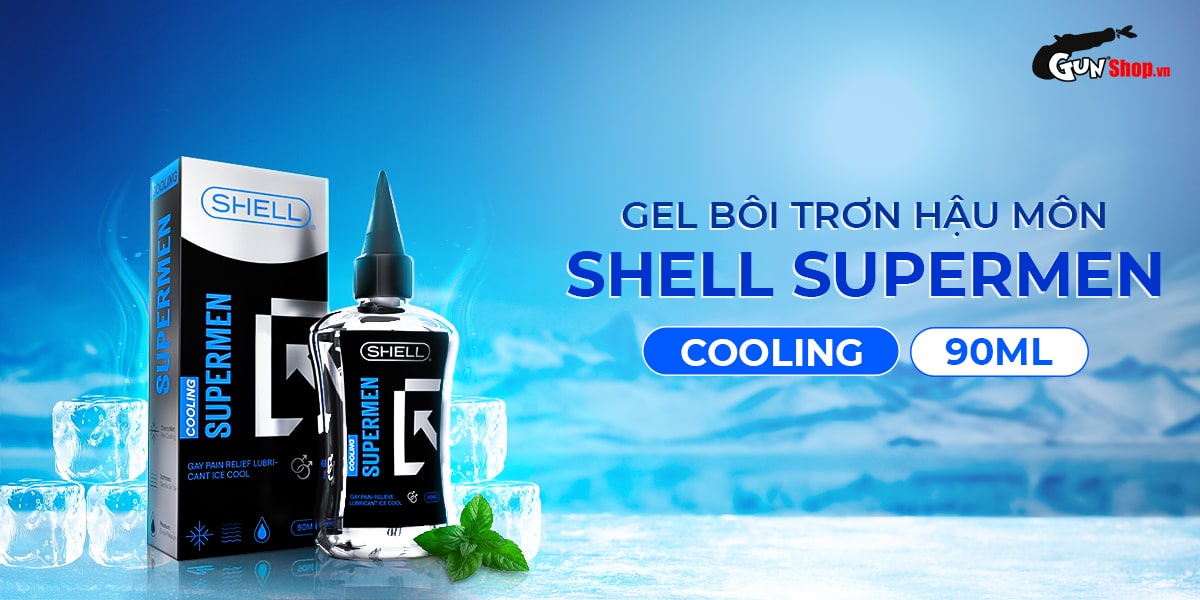 [Chai 90ml] Gel bôi trơn hậu môn mát lạnh - Shell Supermen Cooling