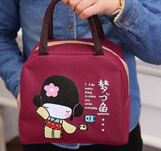 Combo túi giữ nhiệt đa năng loại dày + bộ muỗng, đũa, nĩa cá nhân bằng inox kèm hộp