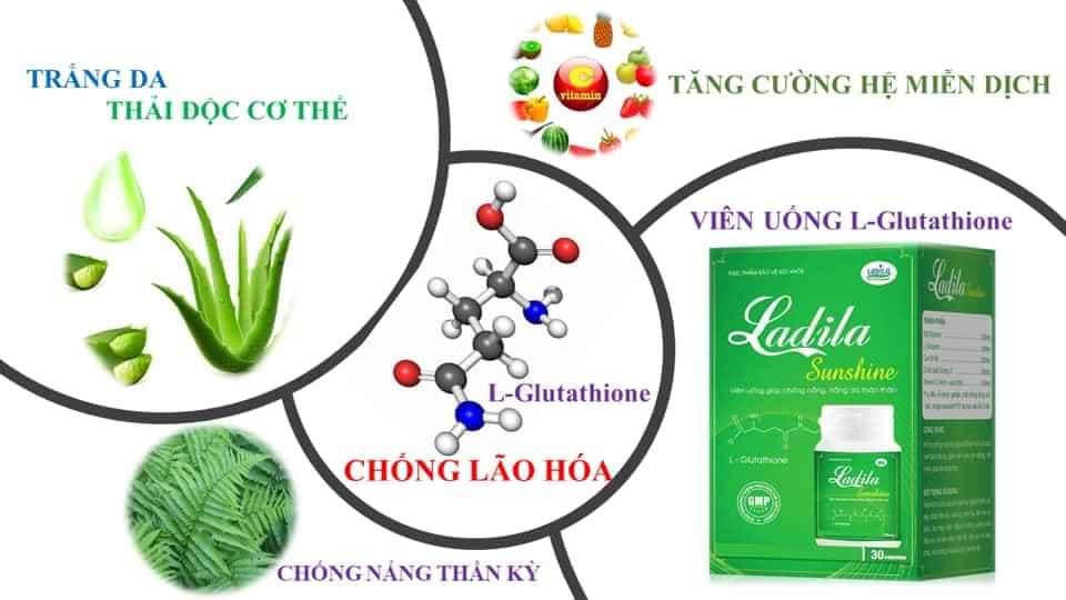 viên uống trắng da chống nắng ladila sunshine 1