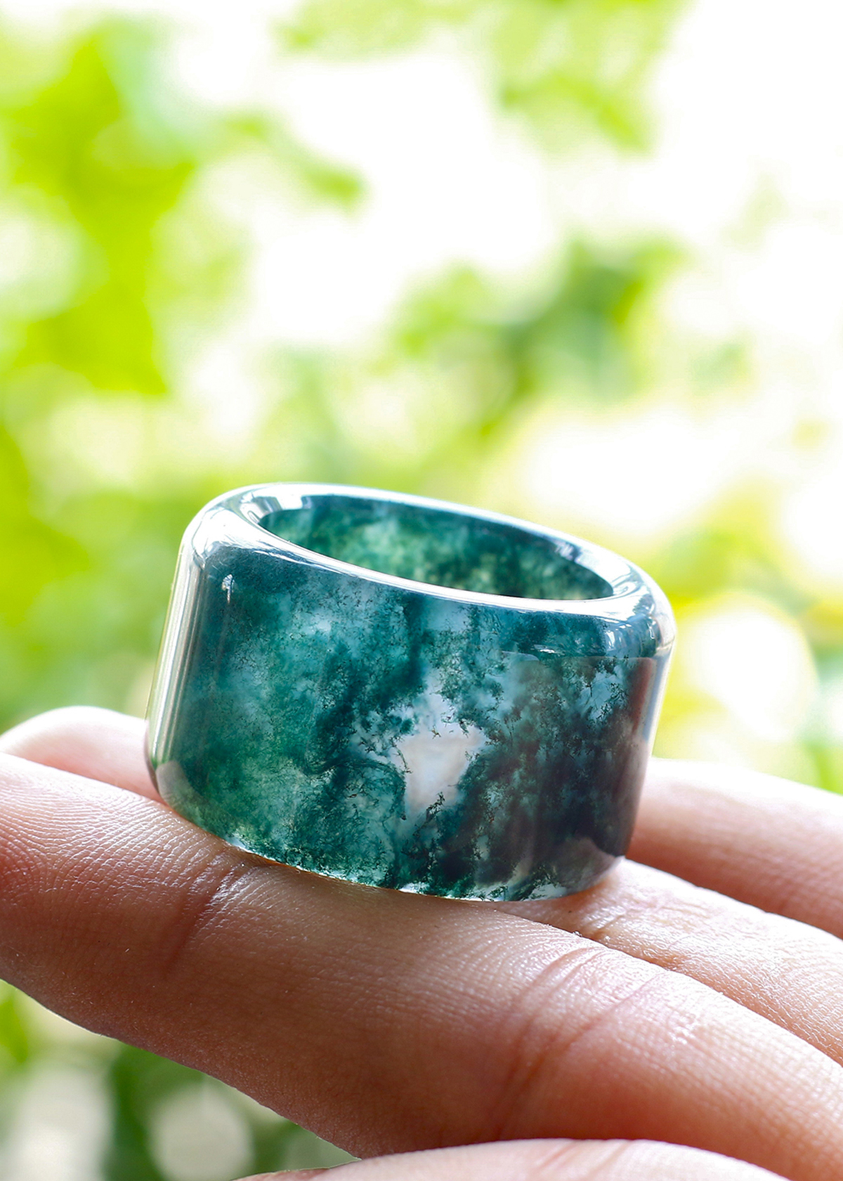 Nhẫn nam càng long đá băng ngọc thủy tảo - Ngọc Quý Gemstones