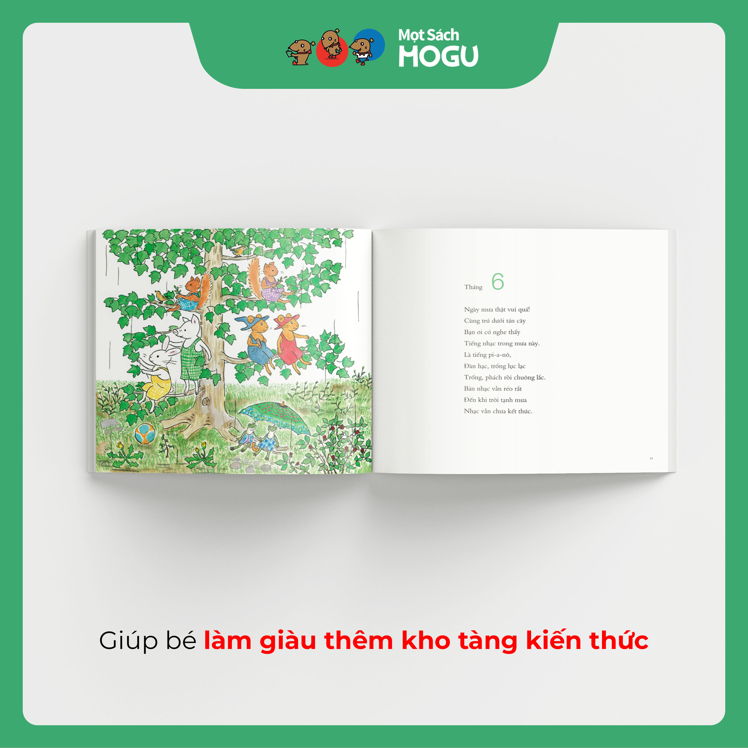 Truyện Ehon bé 3-4-5 tuổi - Bài ca 12 tháng của Gư-ri và Gư-ra