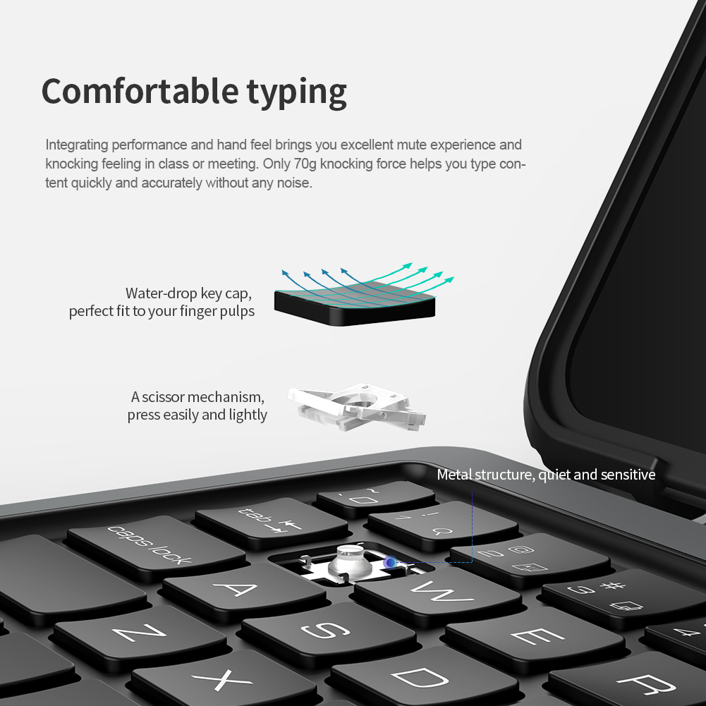 Bao Da Kèm Bàn Phím cho iPad Air 10.9 2020 / Air 4 / Air 5 / iPad Pro11 2020/2021 Nillkin Bumper Combo Case Keyboard (Có khe cắm bút Apple Pencil) - Hàng Chính Hãng