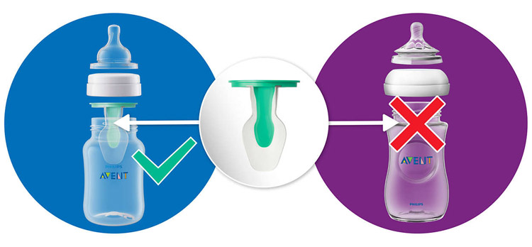 Bình sữa giảm đầy hơi với van giữ sữa AirFree Philips Avent SCF810/14 - 125ml