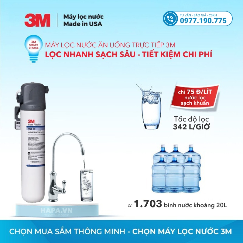 Máy Lọc Nước 3M BREW110-MS | BREW120-MS | ICE140-S, Nhập Khẩu Mỹ - Hàng Chính Hãng 3M