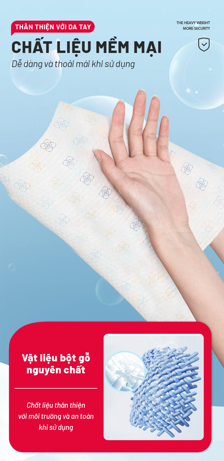 Khăn giấy cuộn đa năng, lau bếp, lau kính, chén bát, lau tay (50 khăn/cuộn, 25cm x25cm) - Parroti Bingo NG01
