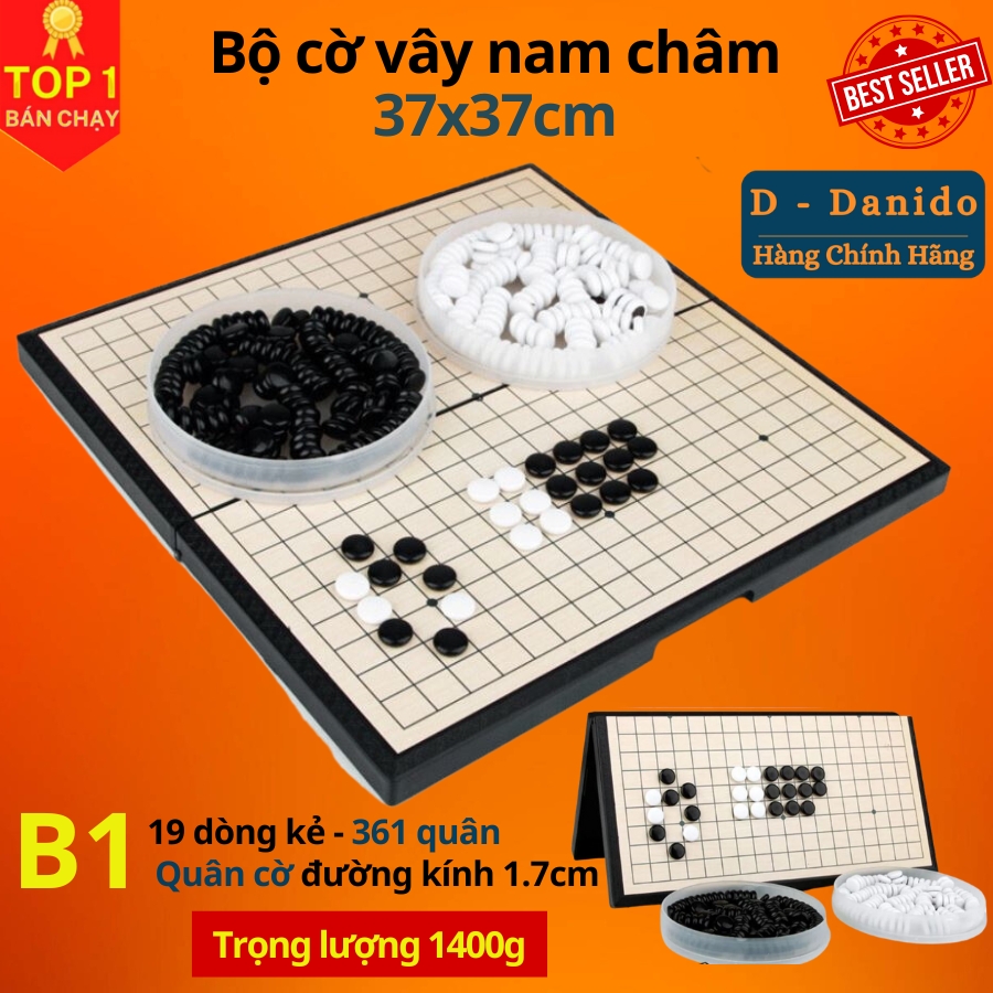 Bộ cờ vây nam châm chất lượng cao 28x28 và 37x37cm, Có hộp đựng là bàn cờ vây - Chính Hãng D Danido
