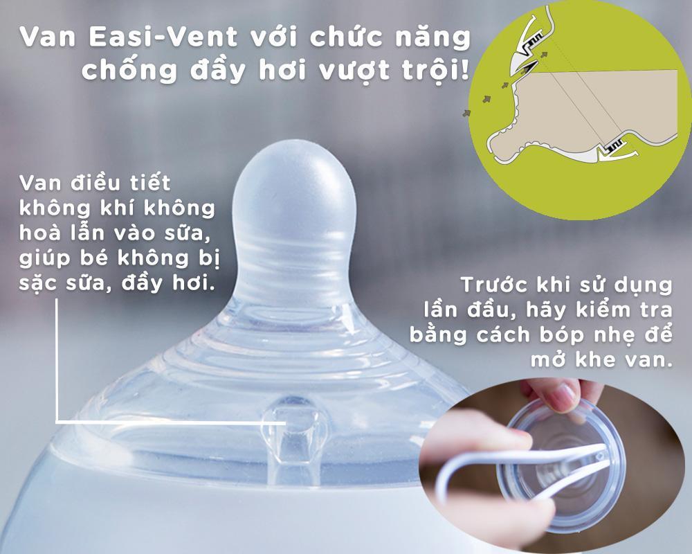 Bình Sữa PPSU Ty Siêu Mềm Tự Nhiên Tommee Tippee Natural Start 260ml, Núm Ty Của Bình 3-6 tháng (Bình Đôi)