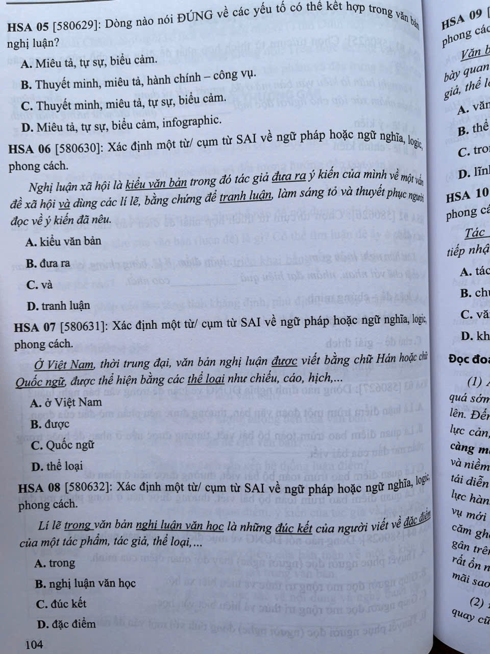 Sách - Chuyên đề trọng tâm ôn thi đánh giá năng lực HSA phần định tính