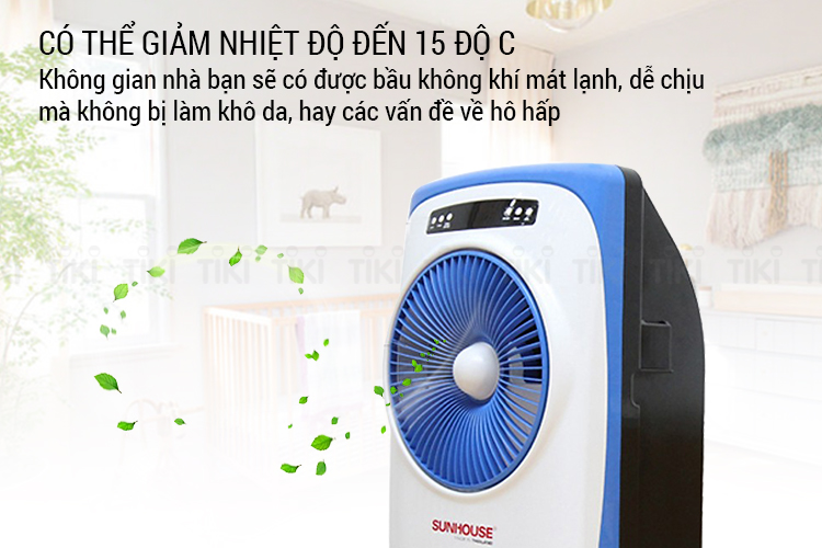 Quạt Điều Hòa Sunhouse SHD7710 - Trắng Xanh - Hàng chính hãng