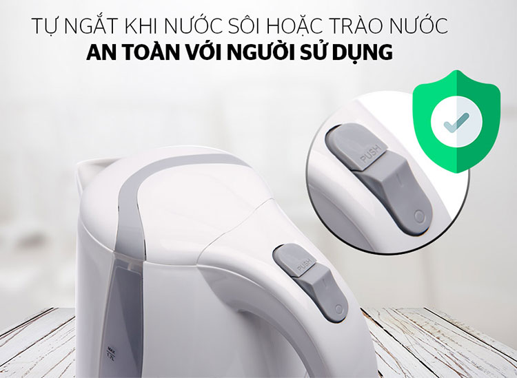 Ấm Siêu Tốc Sunhouse SHD1300 - 1.7L (Trắng)- Hàng chính hãng