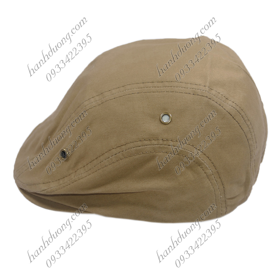 Nón beret nam mũ mỏ vịt người lớn, nón bê rê nam trơn không thêu logo, chất liệu vải kaki 2 lớp bền đẹp - Hạnh Dương