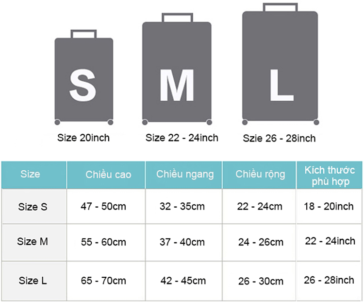 Áo Trùm Vali Thun 4 Chiều Trip Hello Spring ATHVHS