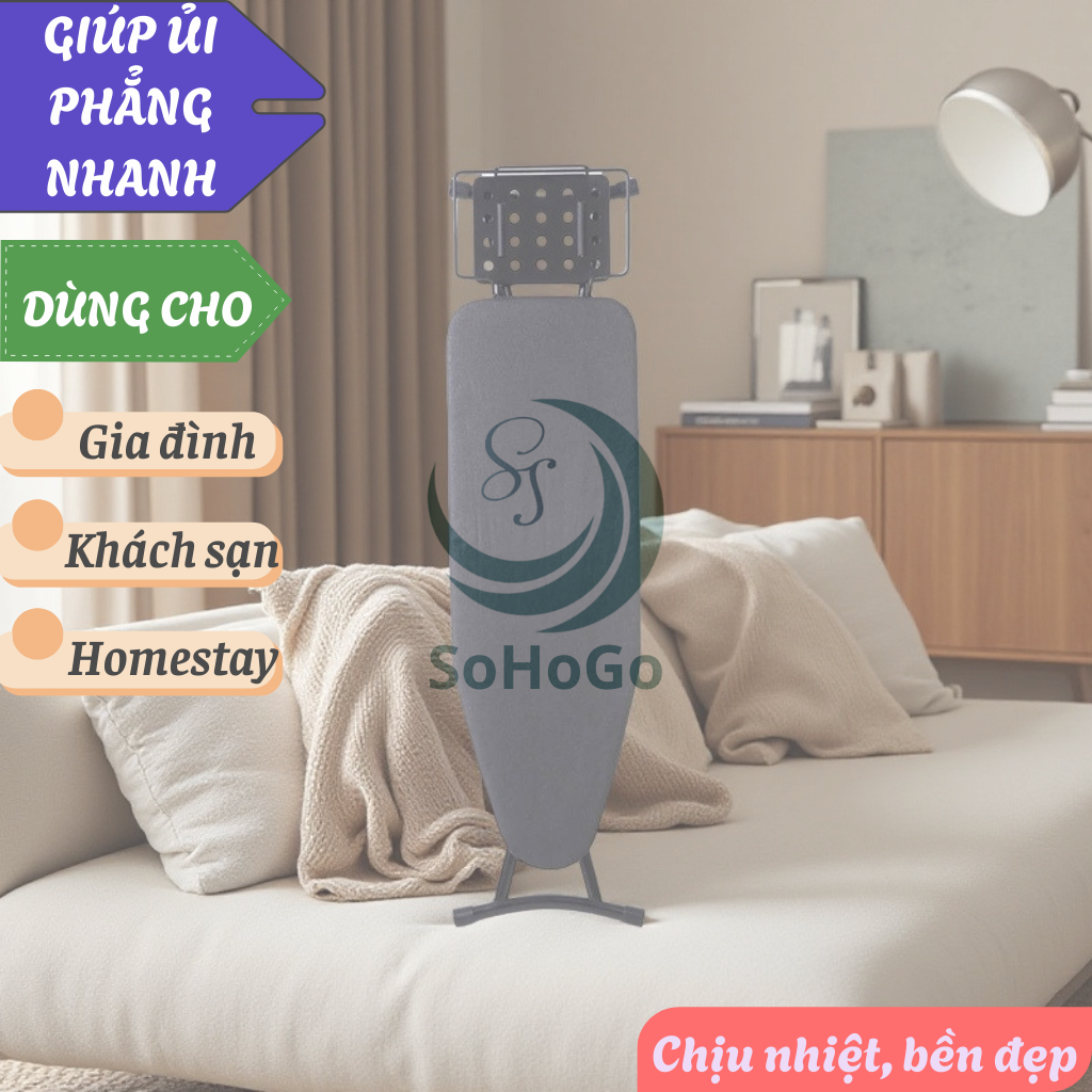 Áo bọc/ áo trùm bàn ủi đồ có lót mút- Nhiều Size- Nhiều Màu 