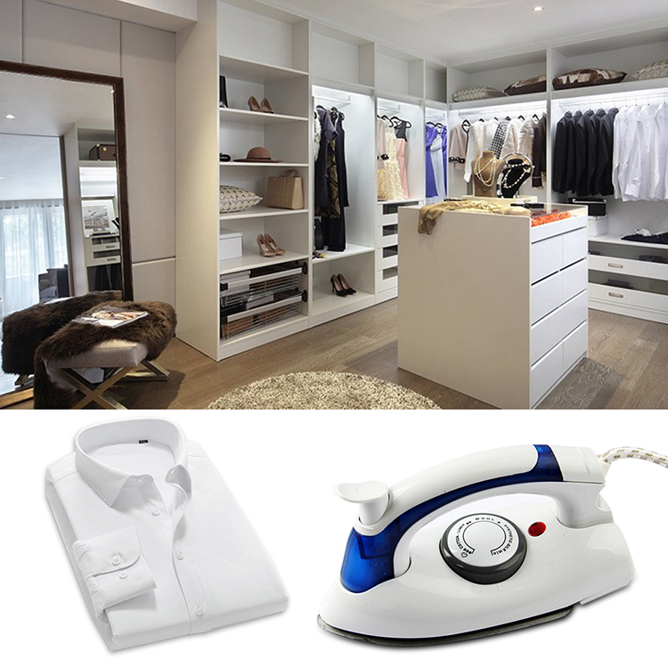 Portable Electric Iron Handheld Foldable Dry Steam Iron Garment Steamer Ironing Machine for Travel Household Use(EU