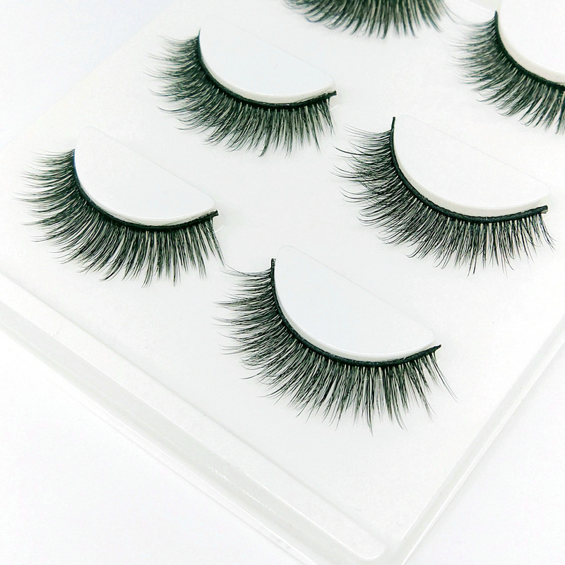 Lông mi giả lông chồn 3 Fashion Eyelashes 3 Faux-Cils 3D 1 bộ 3 cặp