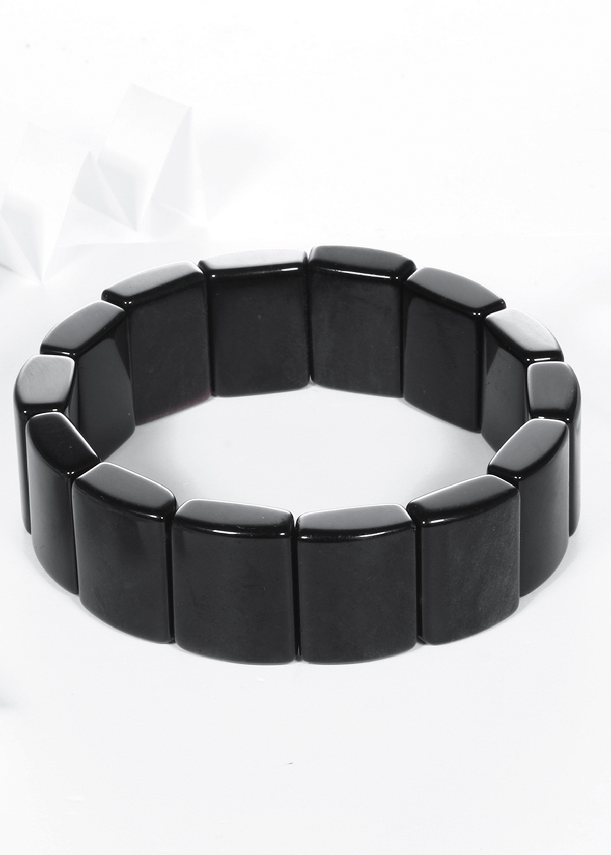 Vòng tay đá tektit bản vuông 19x15mm mệnh thủy,mộc - Ngọc Quý Gemstones