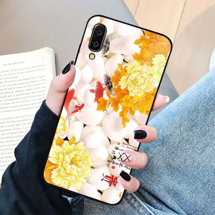 Ốp kính cường lực cho điện thoại Samsung Galaxy A50 - mẫu đơn MS MAUDON010
