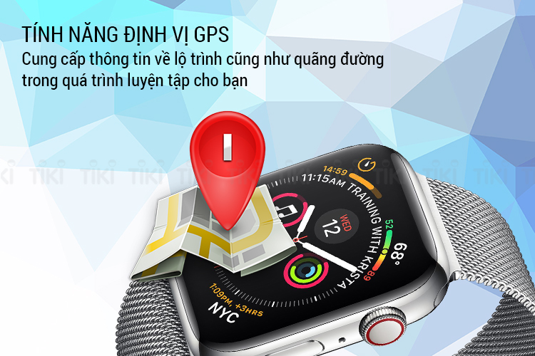 Đồng Hồ Thông Minh Apple Watch Series 4 GPS + Cellular 44mm, Stainless Steel - Milanese Loop