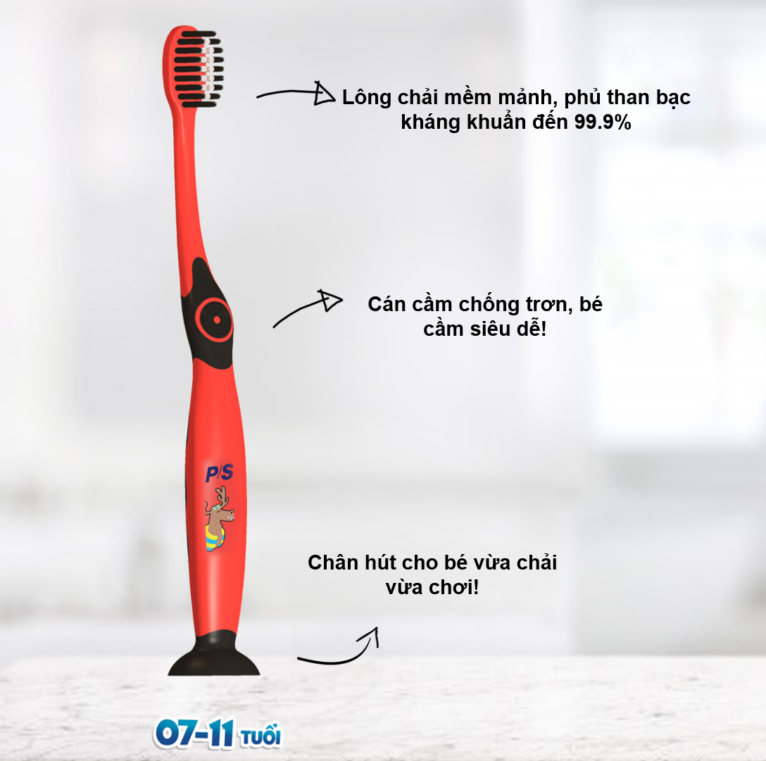 Bàn Chải Đánh Răng P/S Trẻ Em Superkid 7-11 Tuổi (Giao Màu Ngẫu Nhiên)