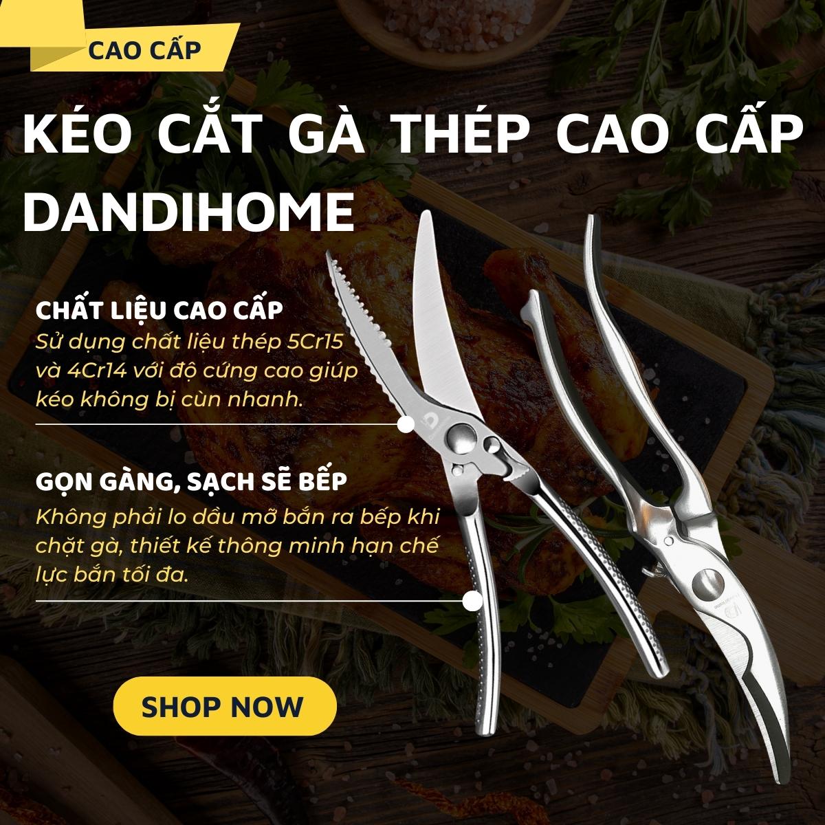 Kéo cắt gà DandiHome thép liền khối cao cấp 2020
