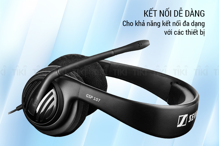 Tai Nghe Có Dây Chụp Tai On-ear Sennheiser GSP 107 - Hàng Chính Hãng
