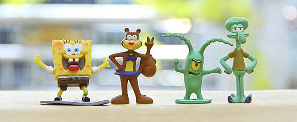 Combo 08 Mô Hình Đồ Chơi Nhân Vật Sponge Bob - Bọt Biển Tinh Nghịch