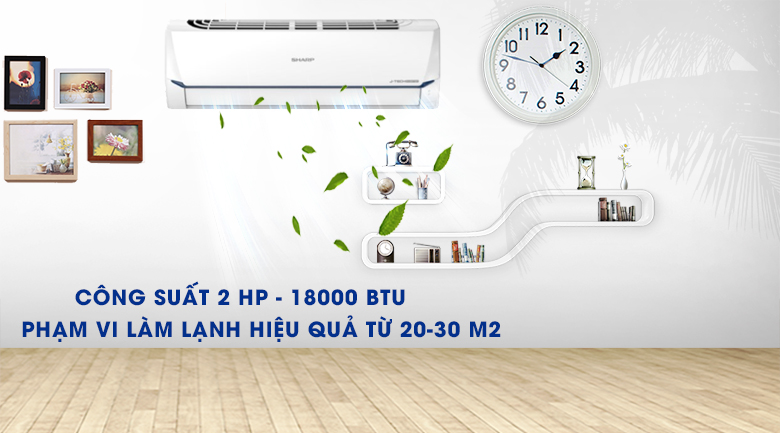 Máy Lạnh Inverter Sharp AH-X18XEW (2.0HP) - Hàng Chính Hãng - Chỉ giao tại Cần Thơ