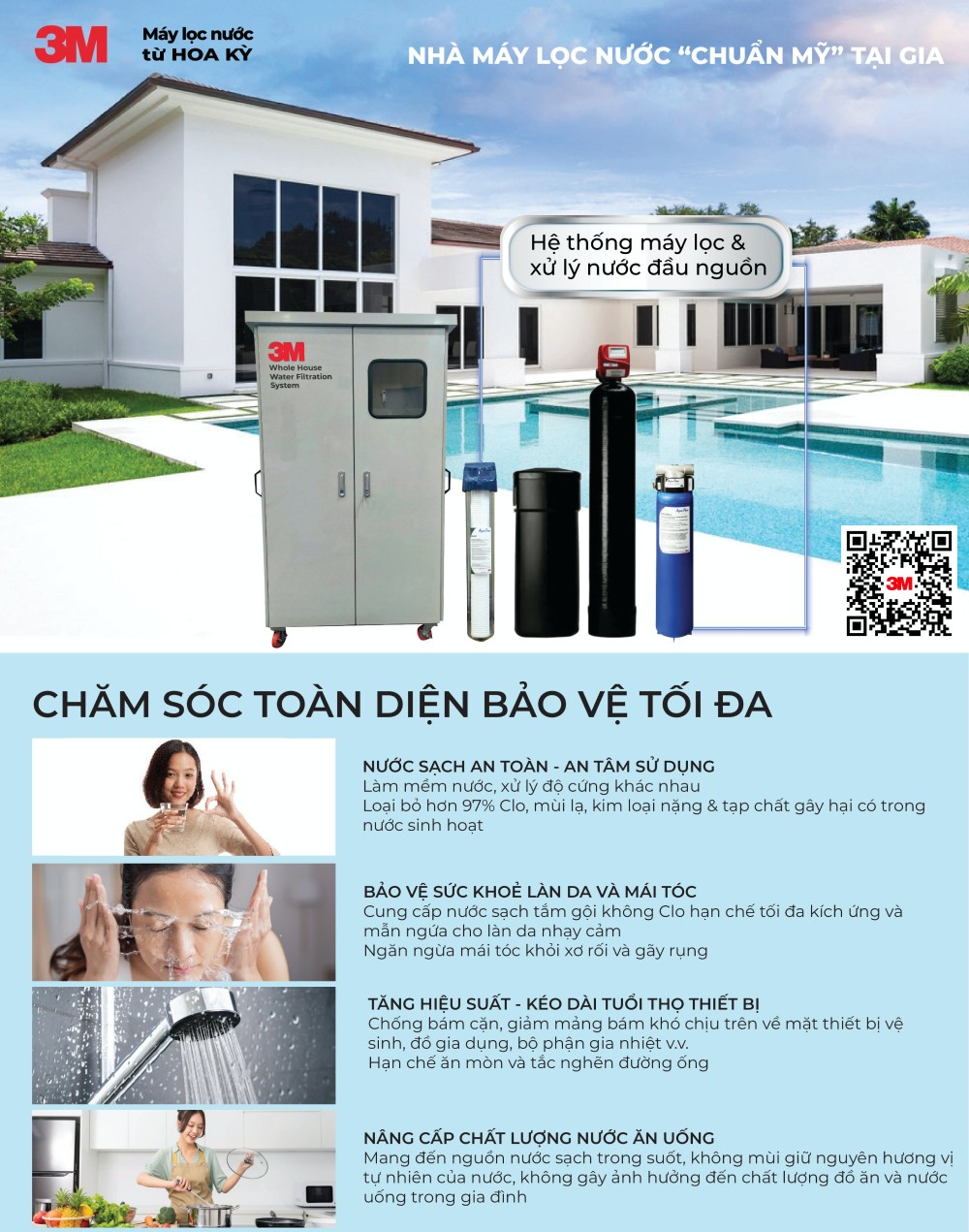 Giới thiệu về Hệ Thống Lọc Nước Tổng Cao Cấp 3M WTS150 (Combo 3MWTS150 AP904) Chuyên Dùng Cho Biệt Thự Villa Penthouse