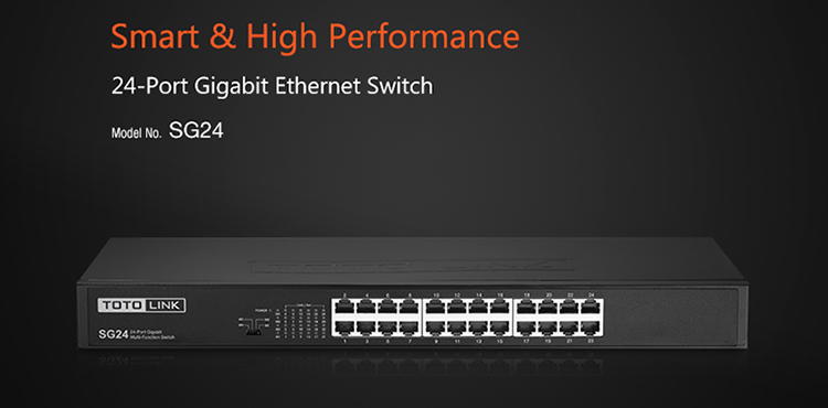 TotoLink SG24D - Switch 24 Cổng Tốc Độ Gigabit - Hàng Chính Hãng